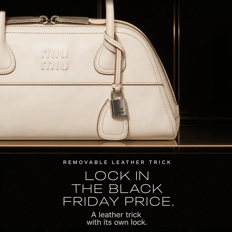 Lock in the Black Friday price: the bag's removable leather trick comes with its own lock.