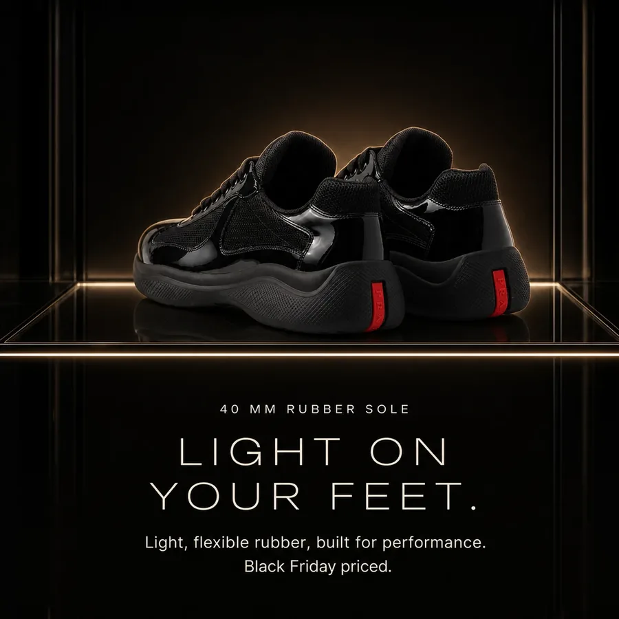 Light on your feet: a 40 mm light, flexible rubber sole, built for performance. Black Friday priced.