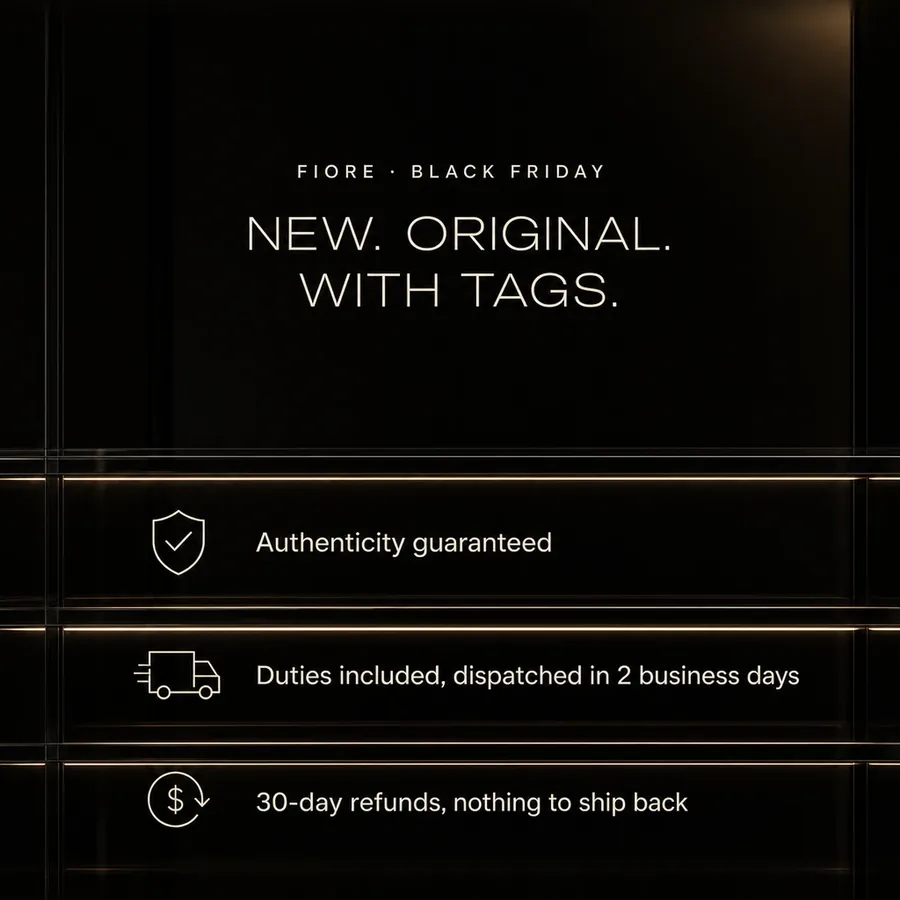 Fiore Black Friday: new, original, with tags. Authenticity guaranteed, duties included, 30-day refunds.