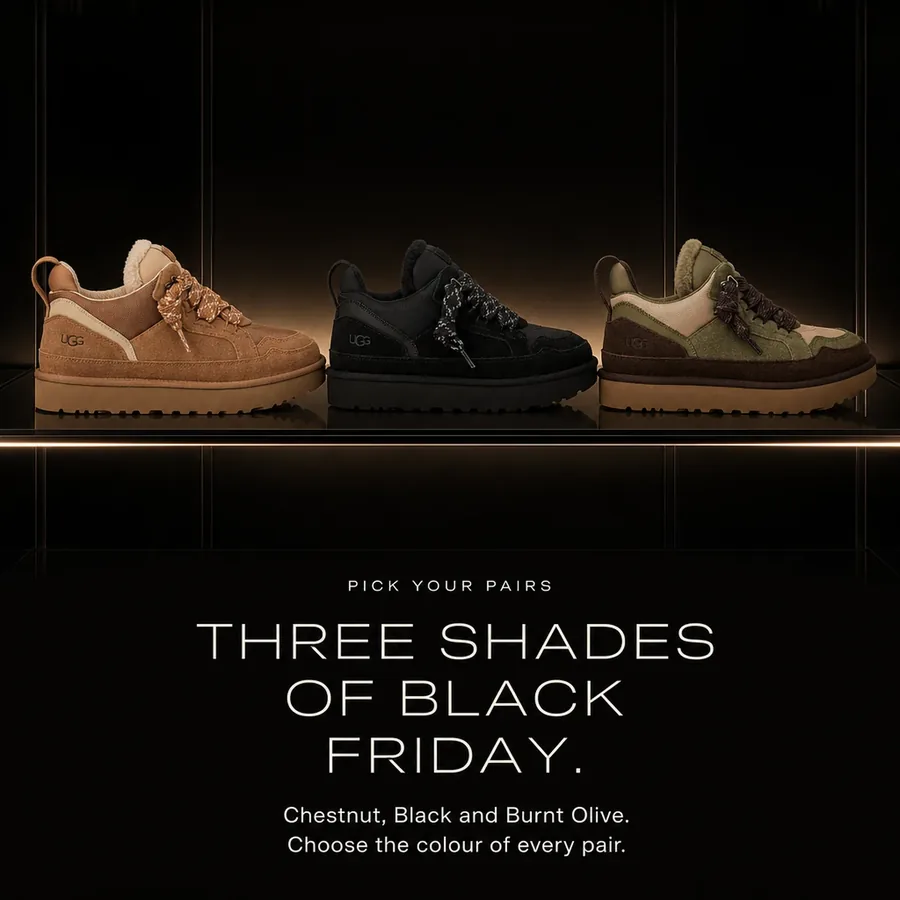 Three shades of Black Friday: Chestnut, Black and Burnt Olive. Choose the colour of every pair.