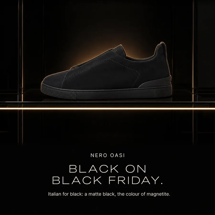 Black on Black Friday: Nero Oasi, Italian for black, a matte black the colour of magnetite.