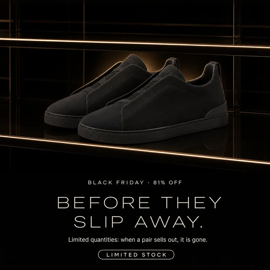 Black Friday, 81% off: before they slip away. Limited quantities: when a pair sells out, it is gone.